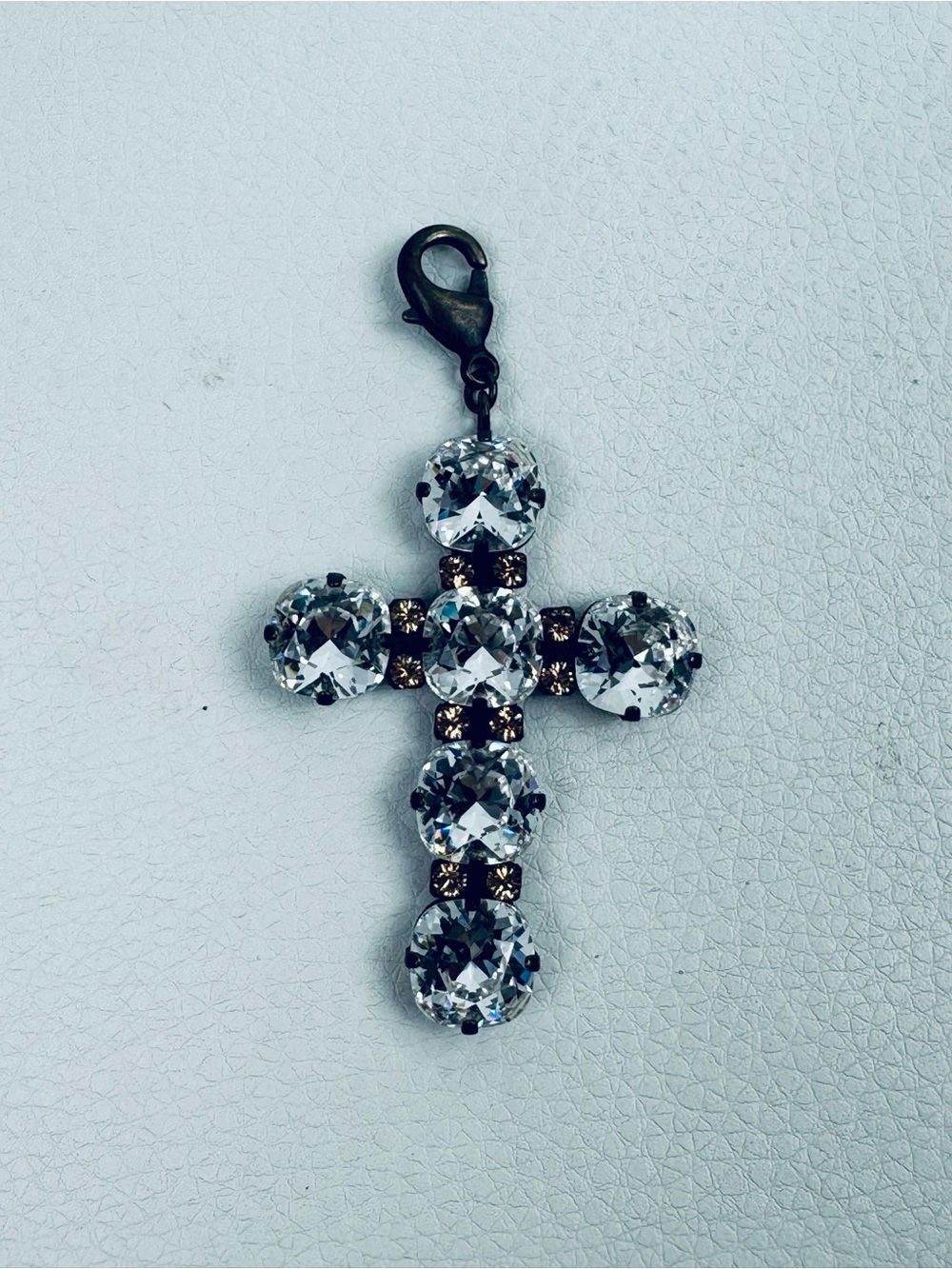 Sabika Sparkle Gem Jeweled Cross Pendant New